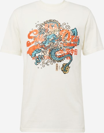 Superdry T-Shirt 'Tokyo' in Weiß: predná strana