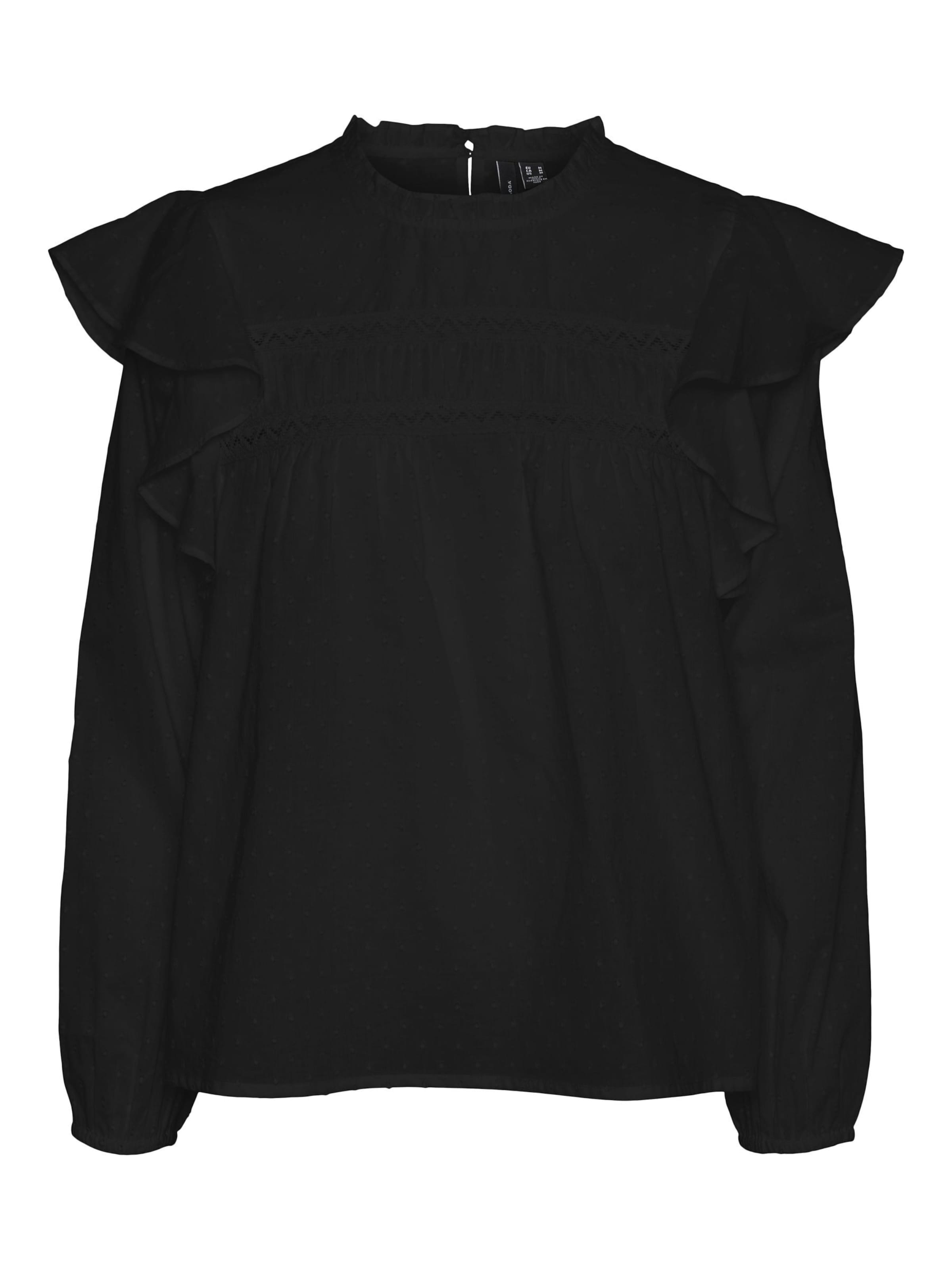 VERO MODA Bluse 'Trine' i sort: forside