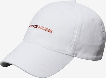 Casquette 'Apparel 4' Calvin Klein en blanc : devant