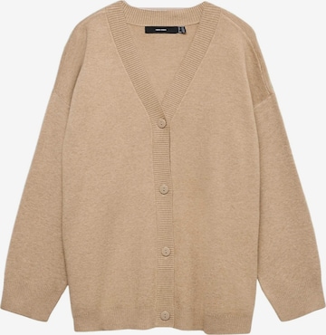 Cardigan oversize Vero Moda Curve en beige : devant