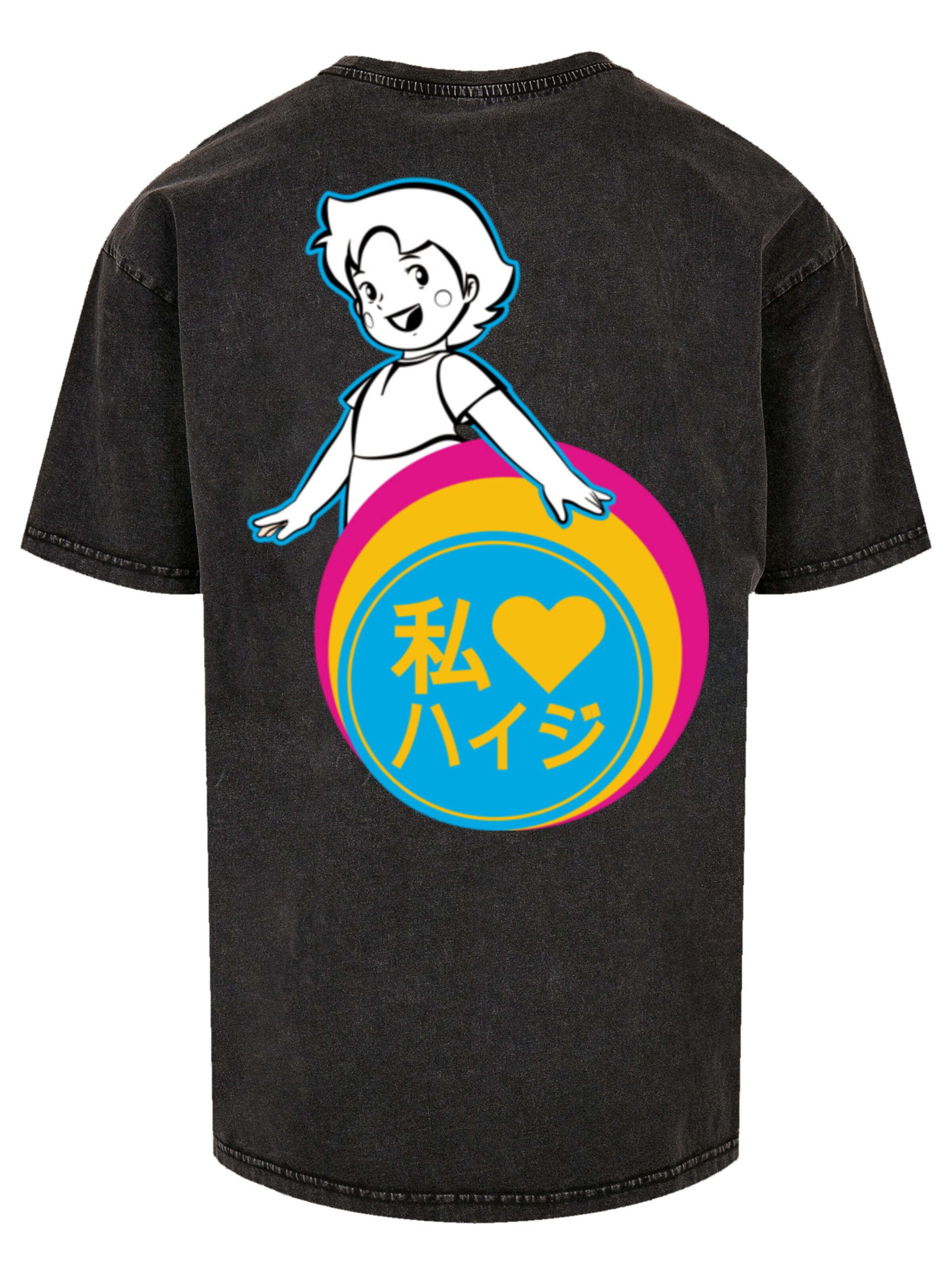 F4NT4STIC Shirt 'Heidi Heroes of Childhood' in Black