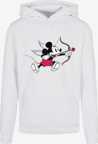 ABSOLUTE CULT Sweatshirt 'Mickey Mouse - Love Cherub' in White: front