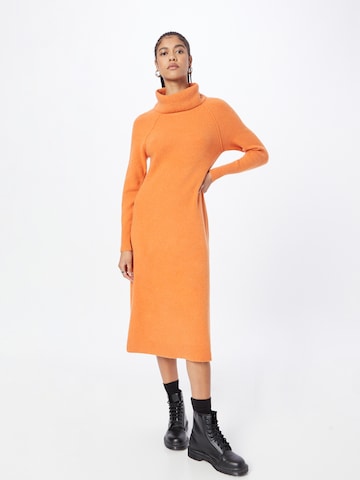 ESPRIT - Vestido de malha em laranja: frente