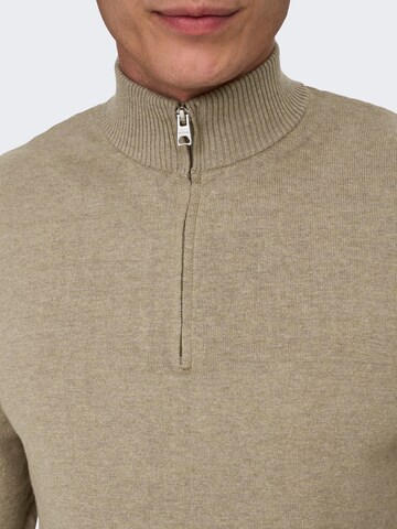 Only & Sons Trui 'ONSLoui' in Beige