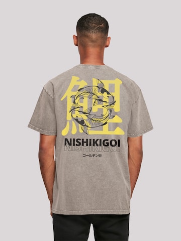 T-Shirt 'Koi Golden Gai' F4NT4STIC en gris : devant