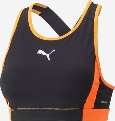 PUMA Sport-BH in orange / schwarz / weiß, Produktansicht