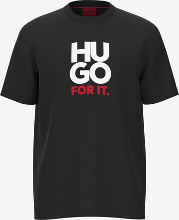 HUGO Shirt 'Dimentis' in Black: front