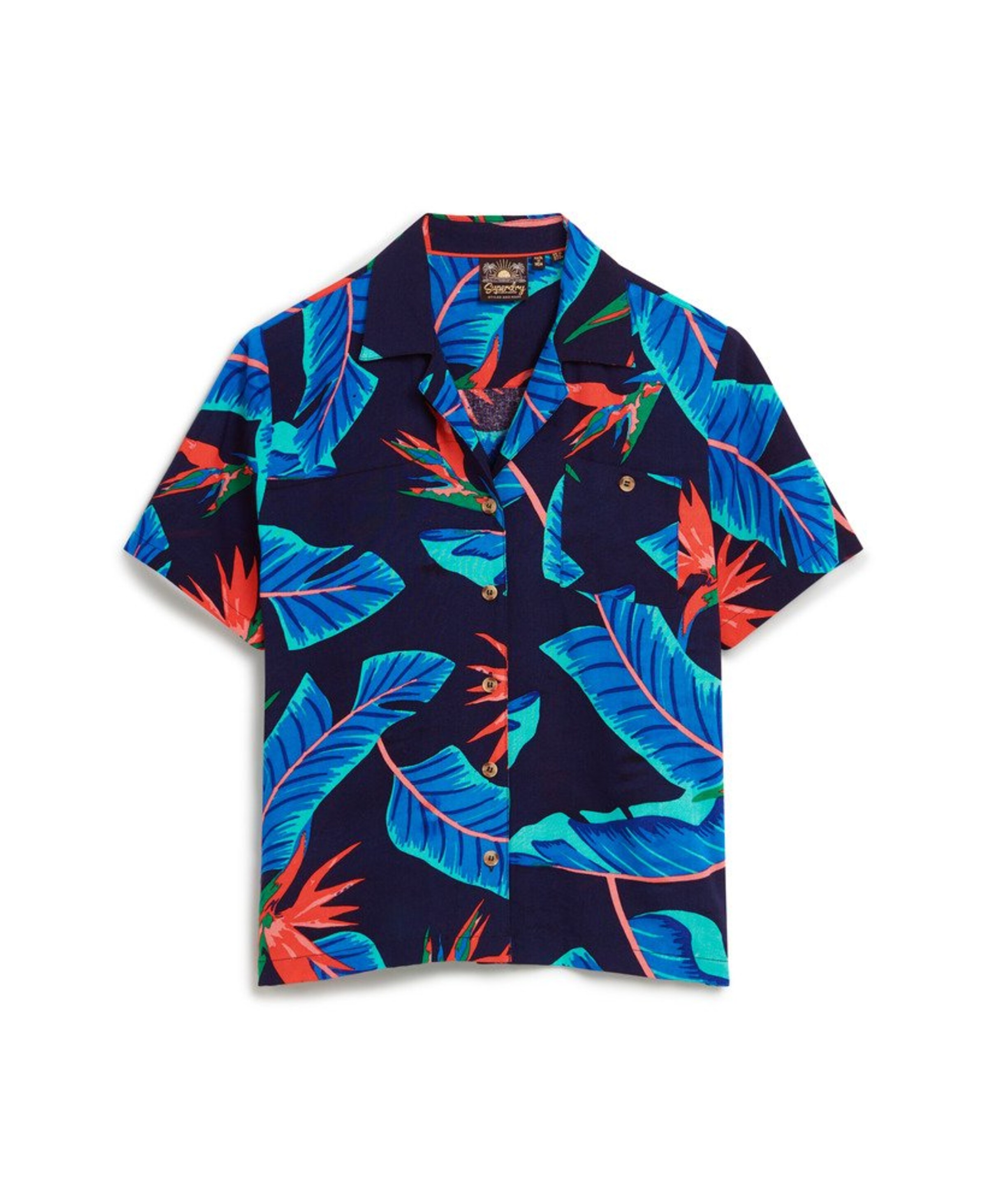 Superdry Blouse in Blauw: voorkant