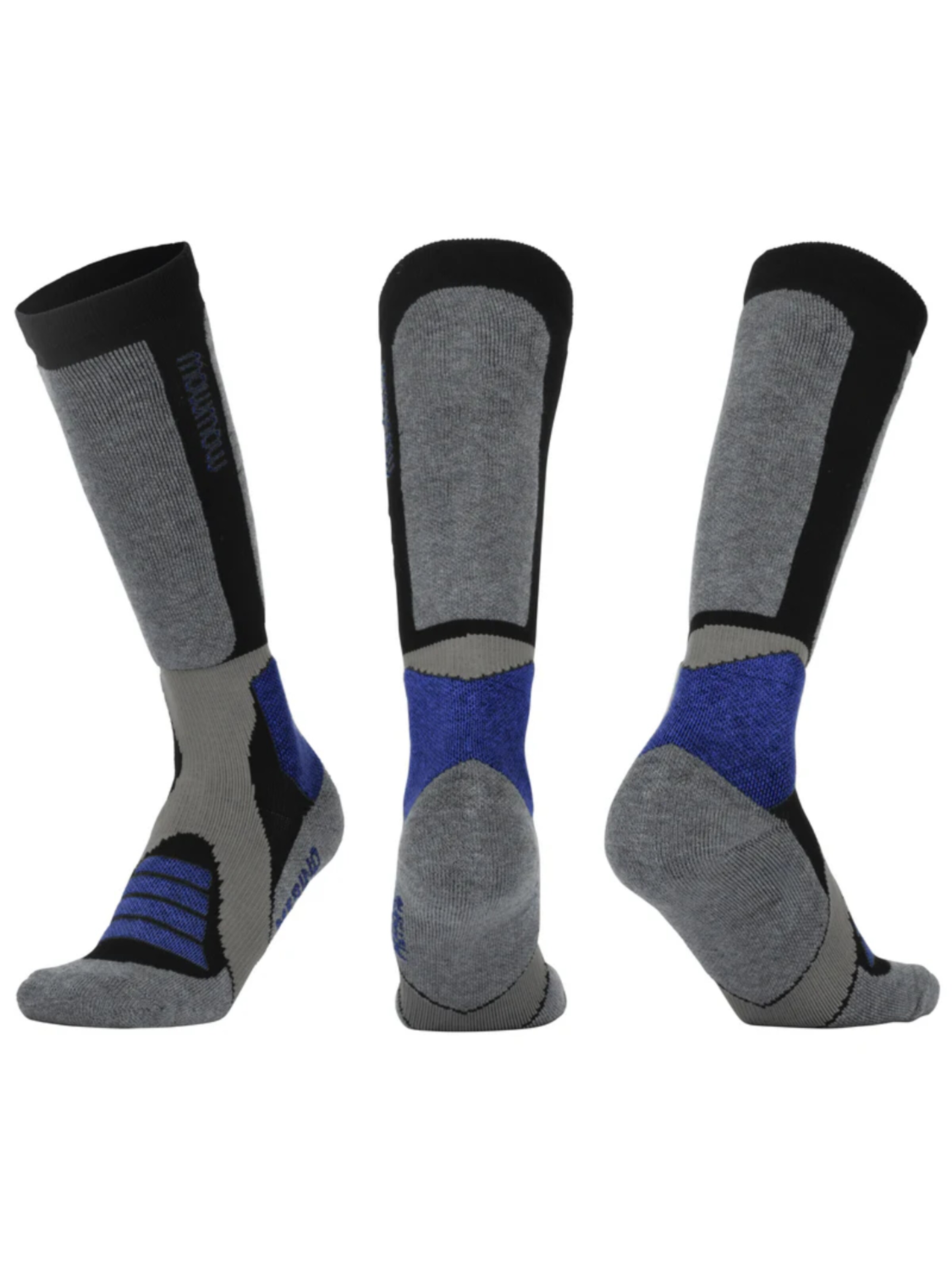 Mowmow Sportsokken 'MowMow Ski Socks - Silver Ions - Antibacterial - Men - Women - Size 39-42 - Gray' in Grijs