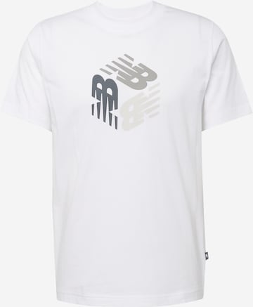 T-Shirt 'Essentials Explorer' new balance en blanc : devant