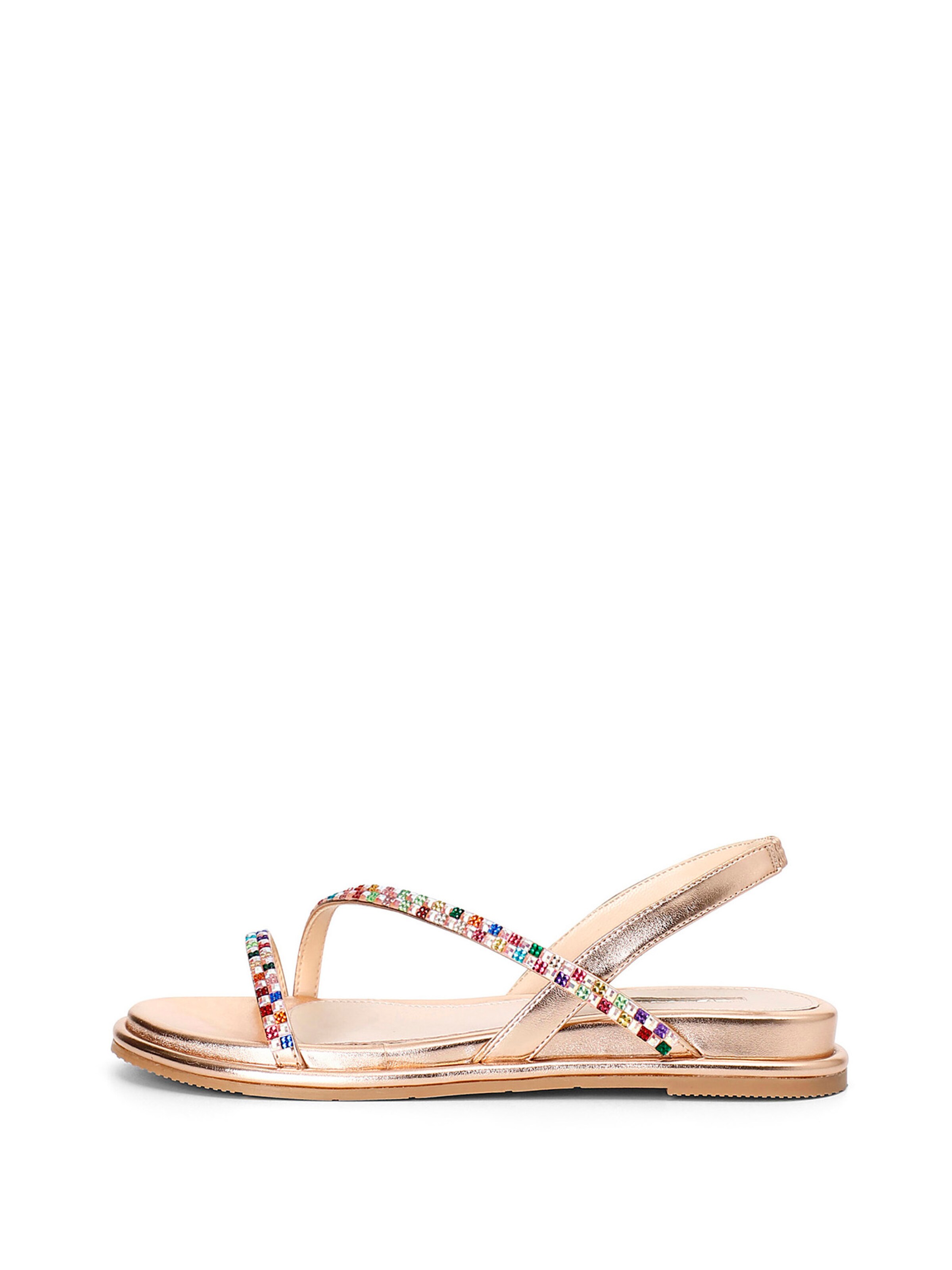 Sandalo di CAFè NOIR in oro: frontale