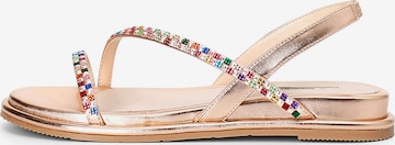 Sandalo di CAFè NOIR in oro: frontale