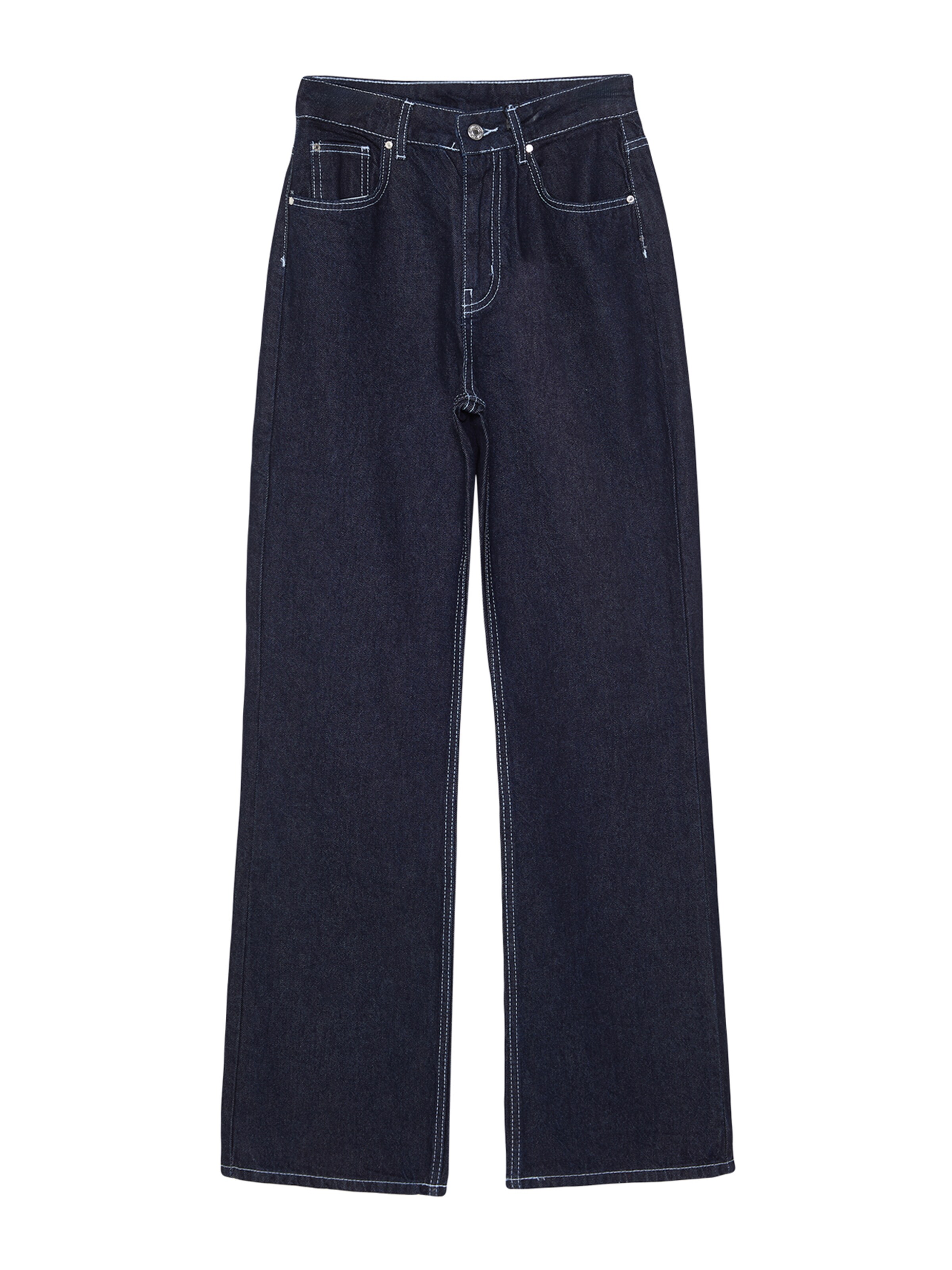 Trendyol Avar lõige Teksapüksid, värv sinine: eest vaates