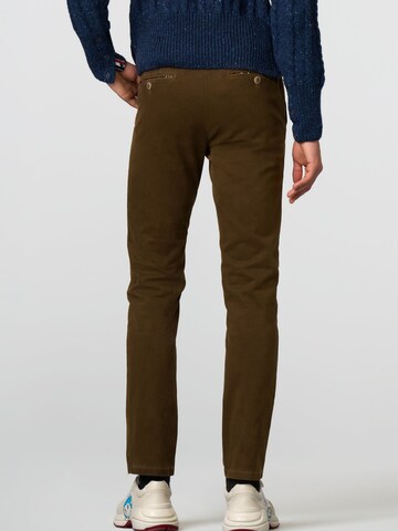 MEYER Slim fit Chino trousers 'Bonn' in Brown