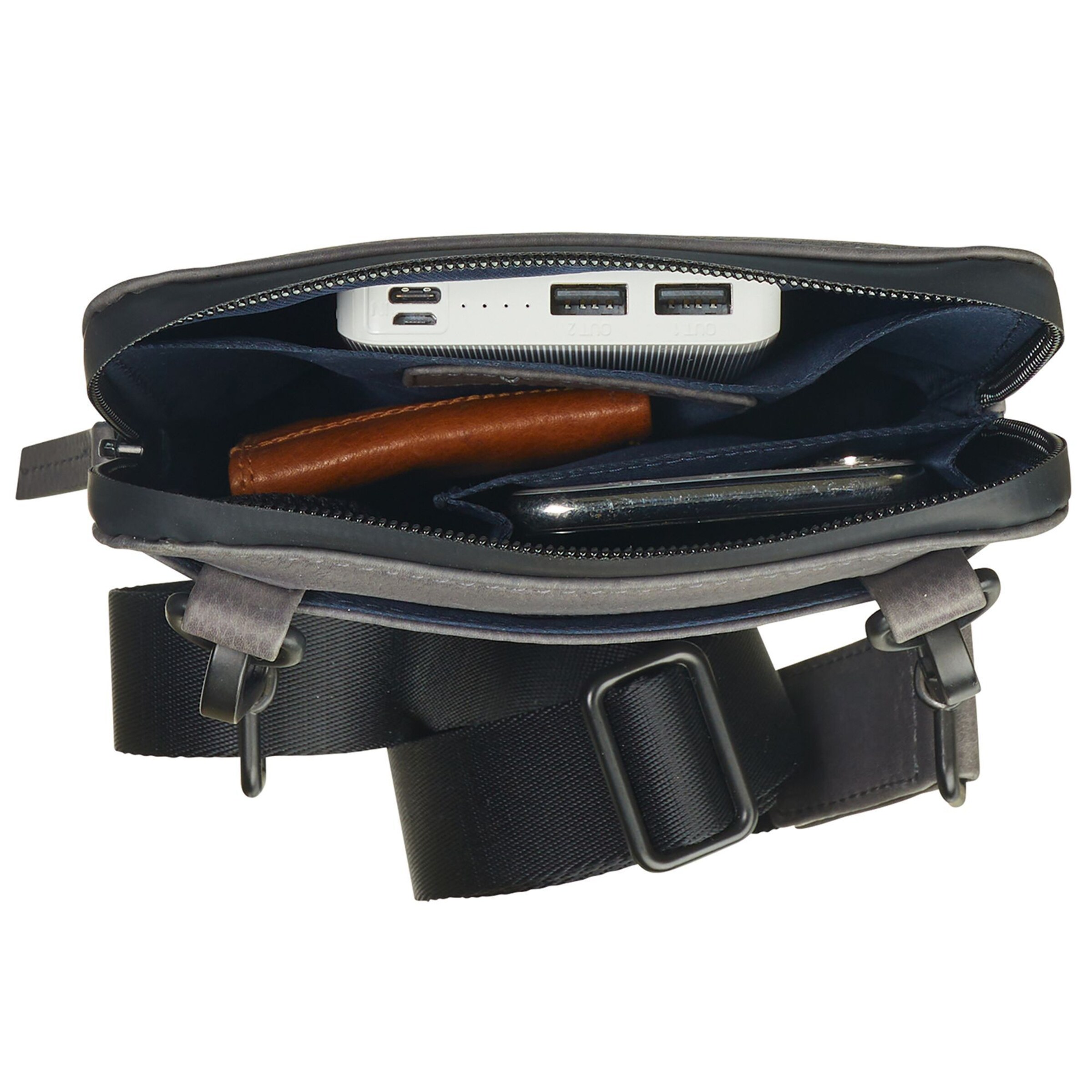 LEONHARD HEYDEN Crossbody bag 'Den Haag' in Grey