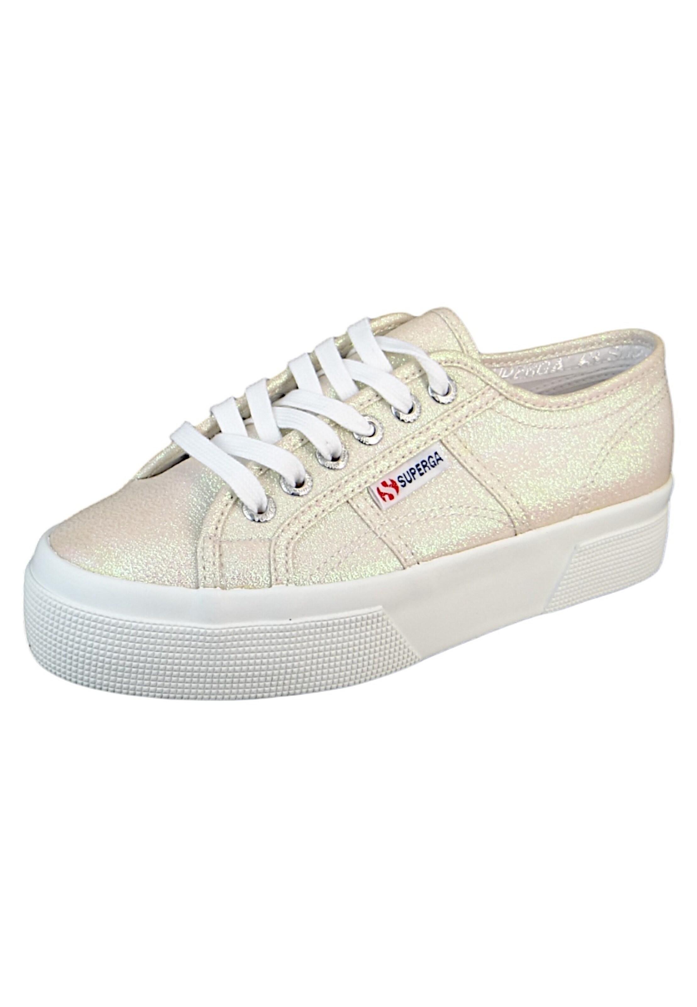 Baskets basses 'Lame S6128SW' SUPERGA en beige : devant