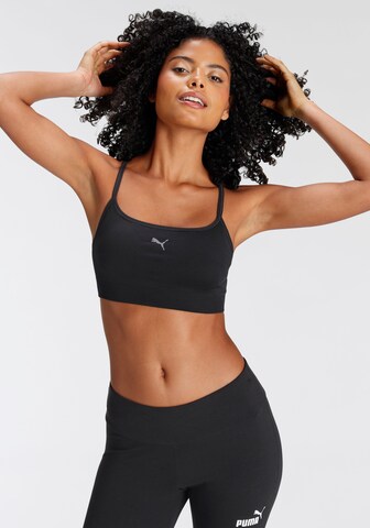 PUMA Bustier Sports-BH i sort