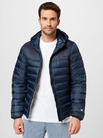 Champion Authentic Athletic Apparel Winter Jacket in Blue: front