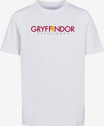 Maglietta 'Harry Potter Gryffindor Text' di F4NT4STIC in bianco: frontale