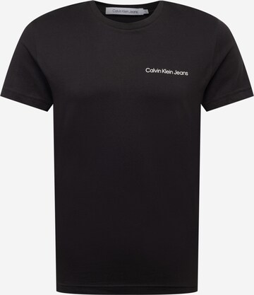 Tricou de la Calvin Klein Jeans pe negru: față