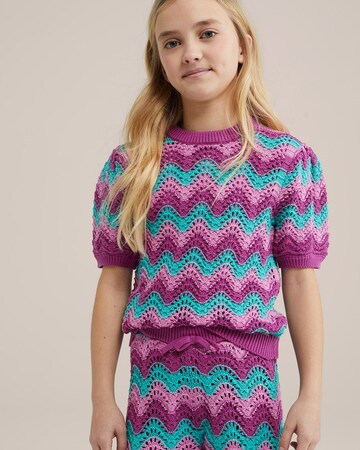 WE Fashion Sweater in Purple: front
