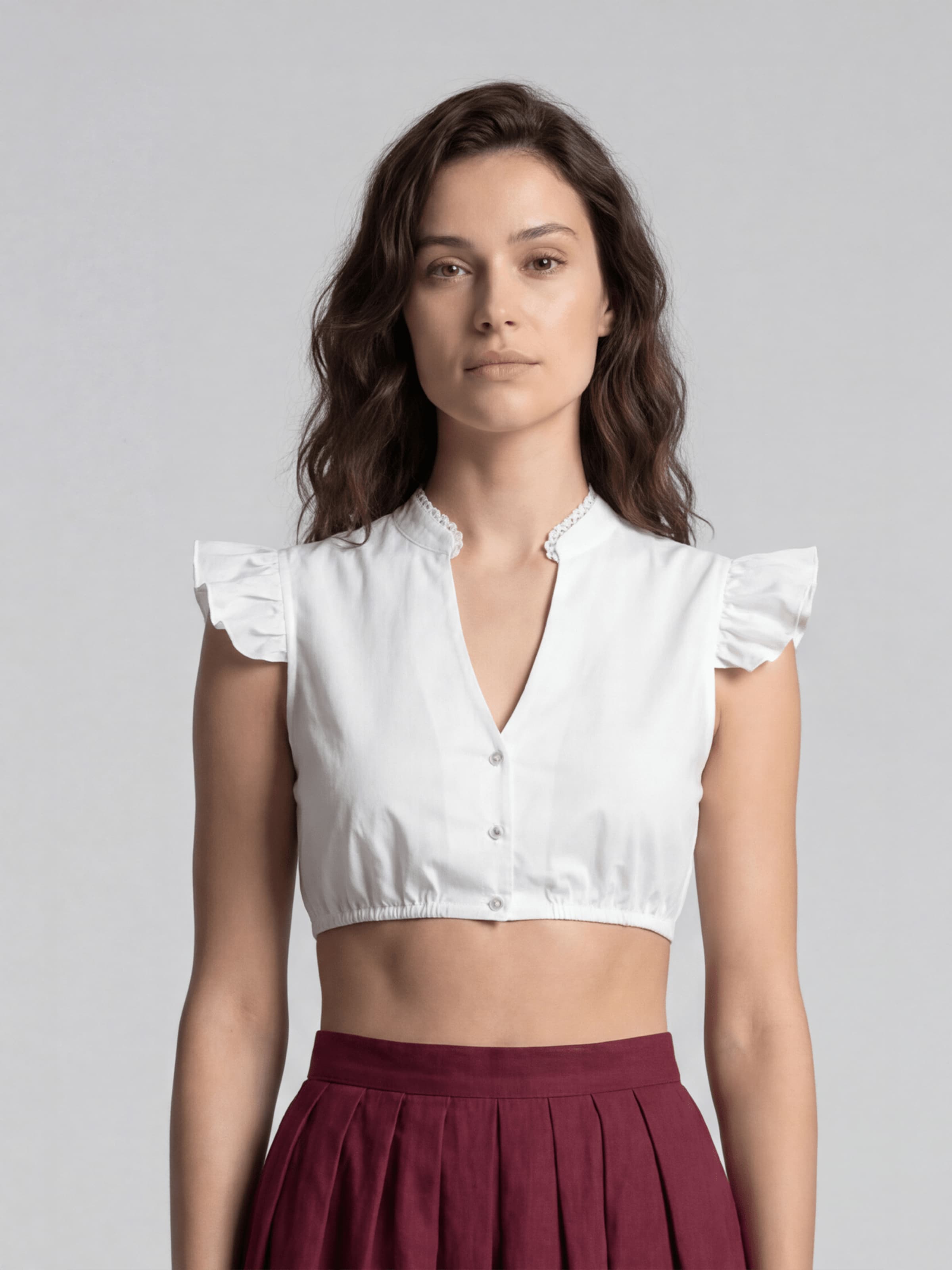 SPIETH & WENSKY Traditional Blouse in White: front
