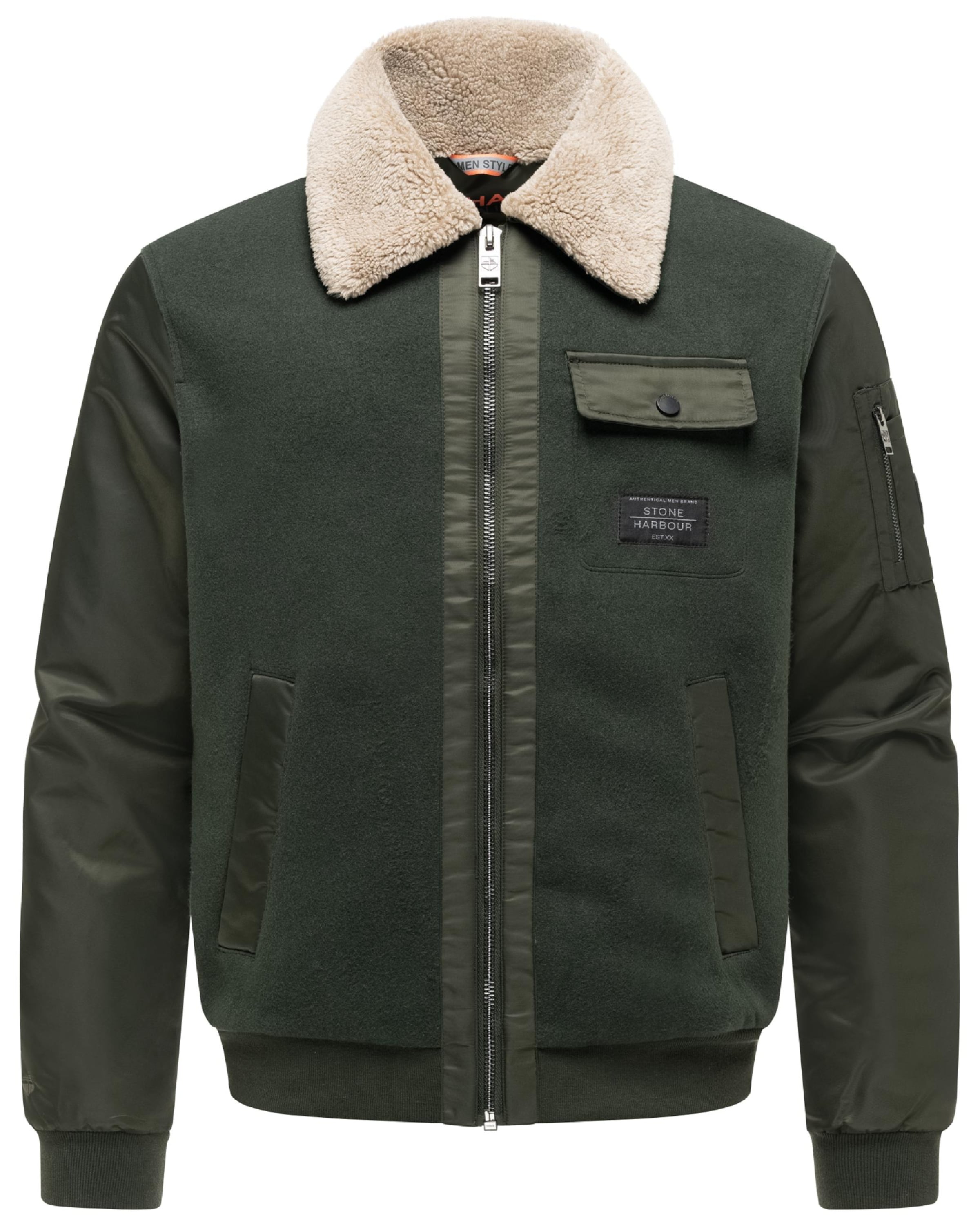 Veste mi-saison 'Somaeel XX' STONE HARBOUR en vert : devant