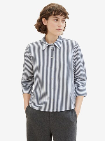 TOM TAILOR Blouse in Blue: front