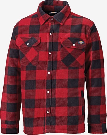 DICKIES Button Up Shirt in Red: front