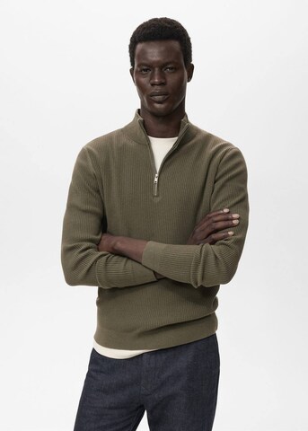 MANGO MAN Sweater 'Antiguap' in Green: front