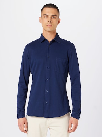 BOSS Orange Slim Fit Hemd in Blau: predná strana
