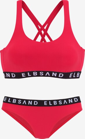 Elbsand Bustier Bikini i rød: forside