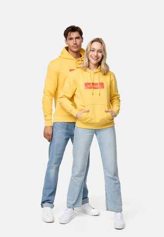 Sweat-shirt 'Buddy' smiler. en jaune