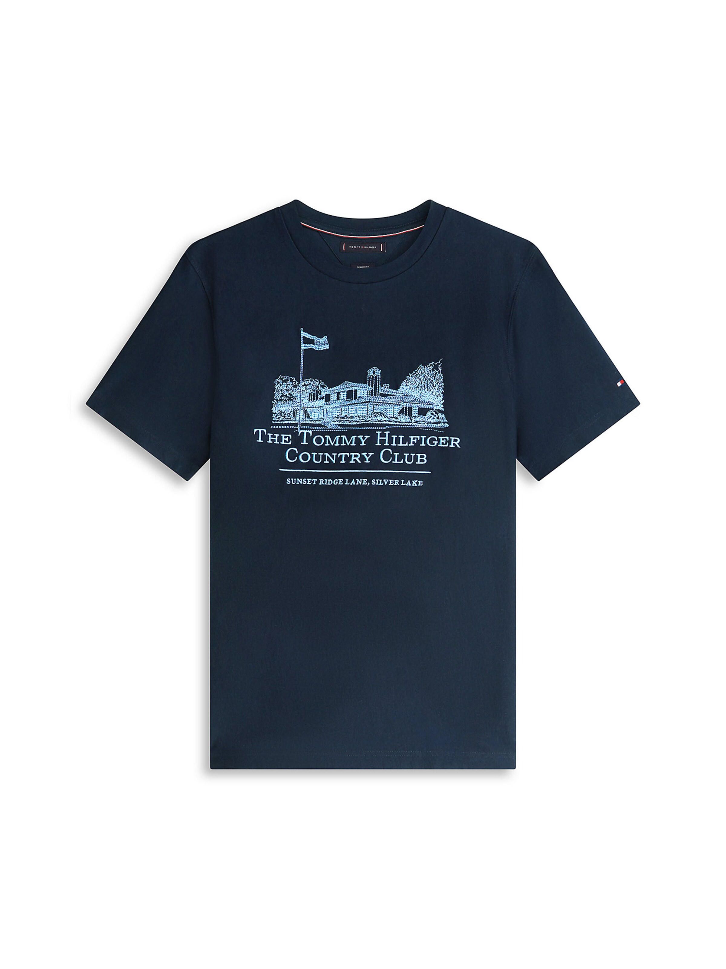 TOMMY HILFIGER T-Shirt en bleu marine / bleu clair, Vue avec produit