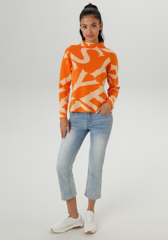 Aniston SELECTED Sweater in Orange
