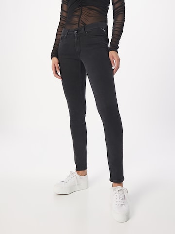 REPLAY Slimfit Jeans 'NEW LUZ' in Zwart: voorkant