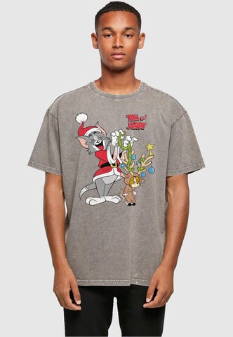 ABSOLUTE CULT T-Shirt 'Tom And Jerry - Reindeer' in Grau: predná strana
