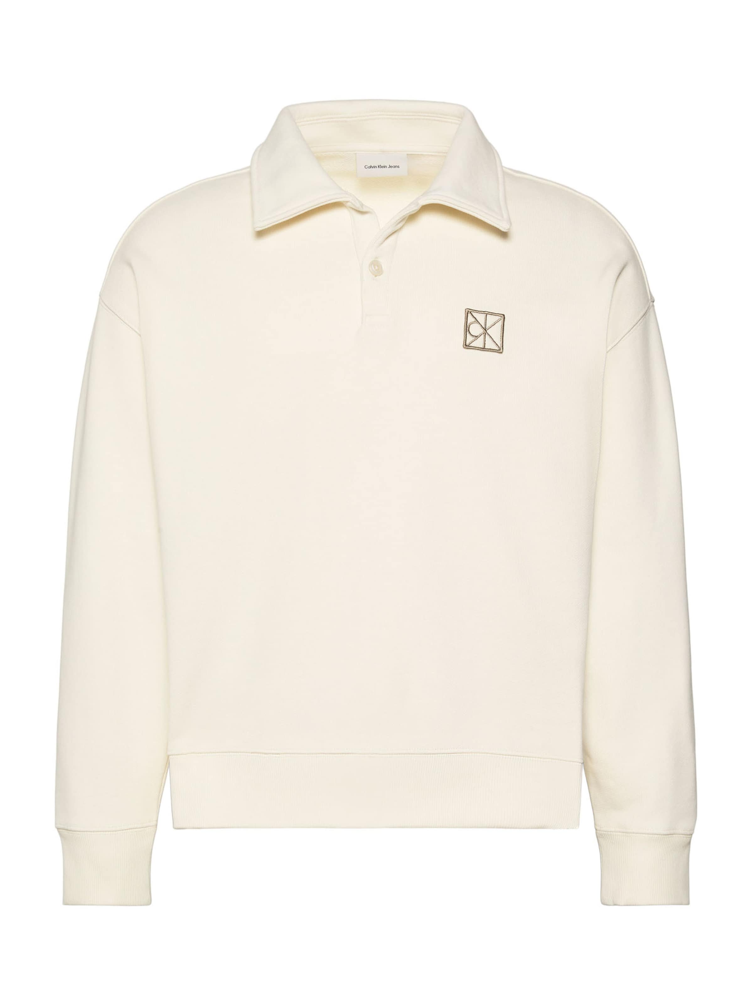 Calvin Klein Μπλούζα φούτερ σε λευκό: μπροστά