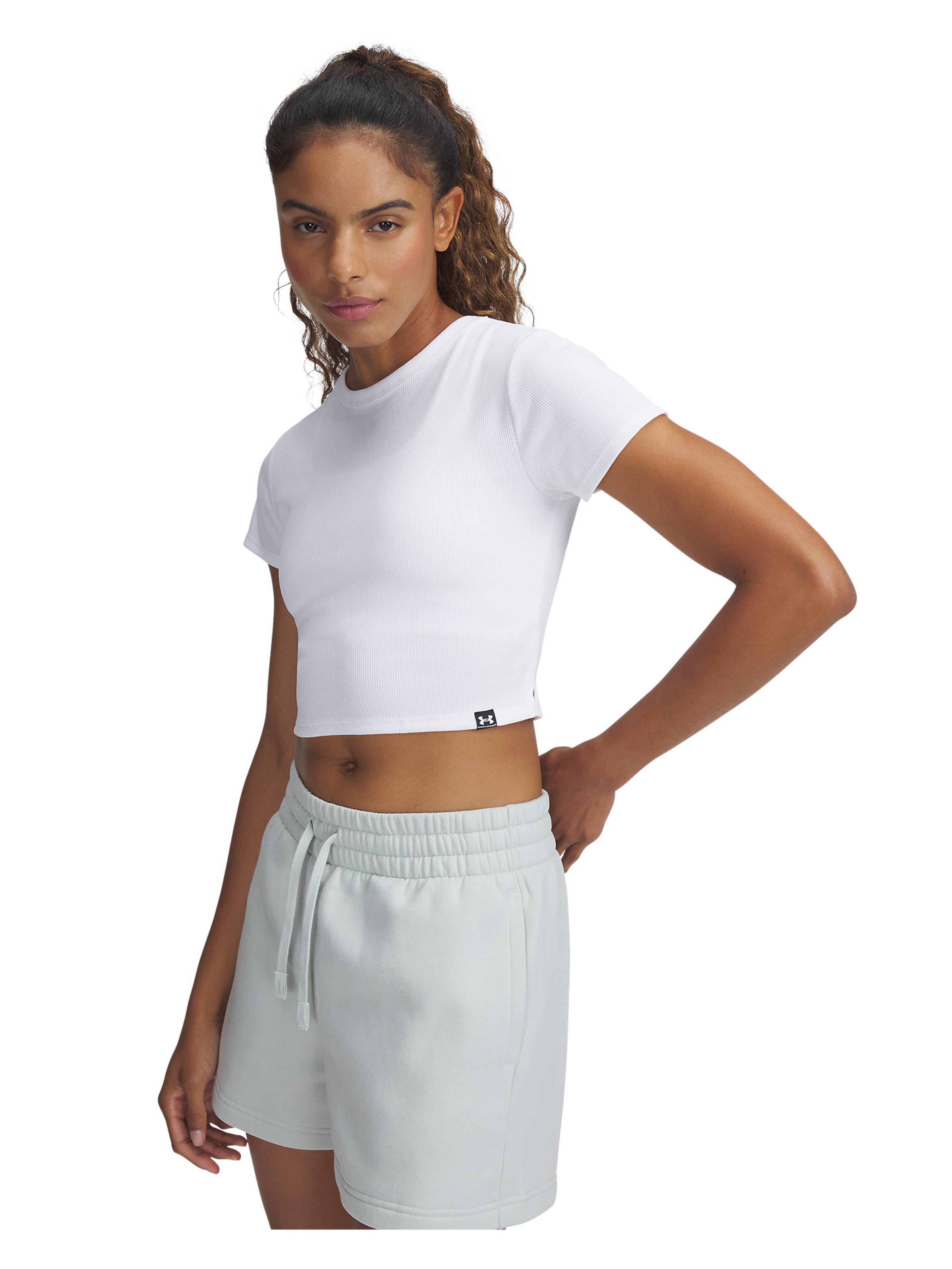 T-shirt fonctionnel UNDER ARMOUR en blanc : devant