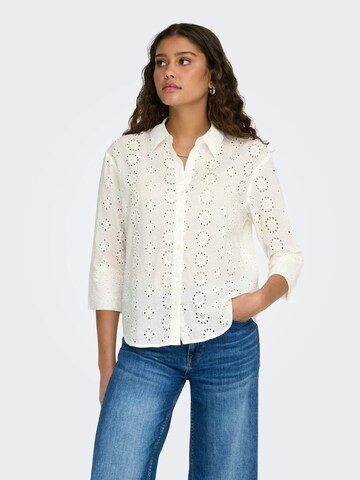 Jaqueline de Yong Blouse 'Tallie' in Wit: voorkant