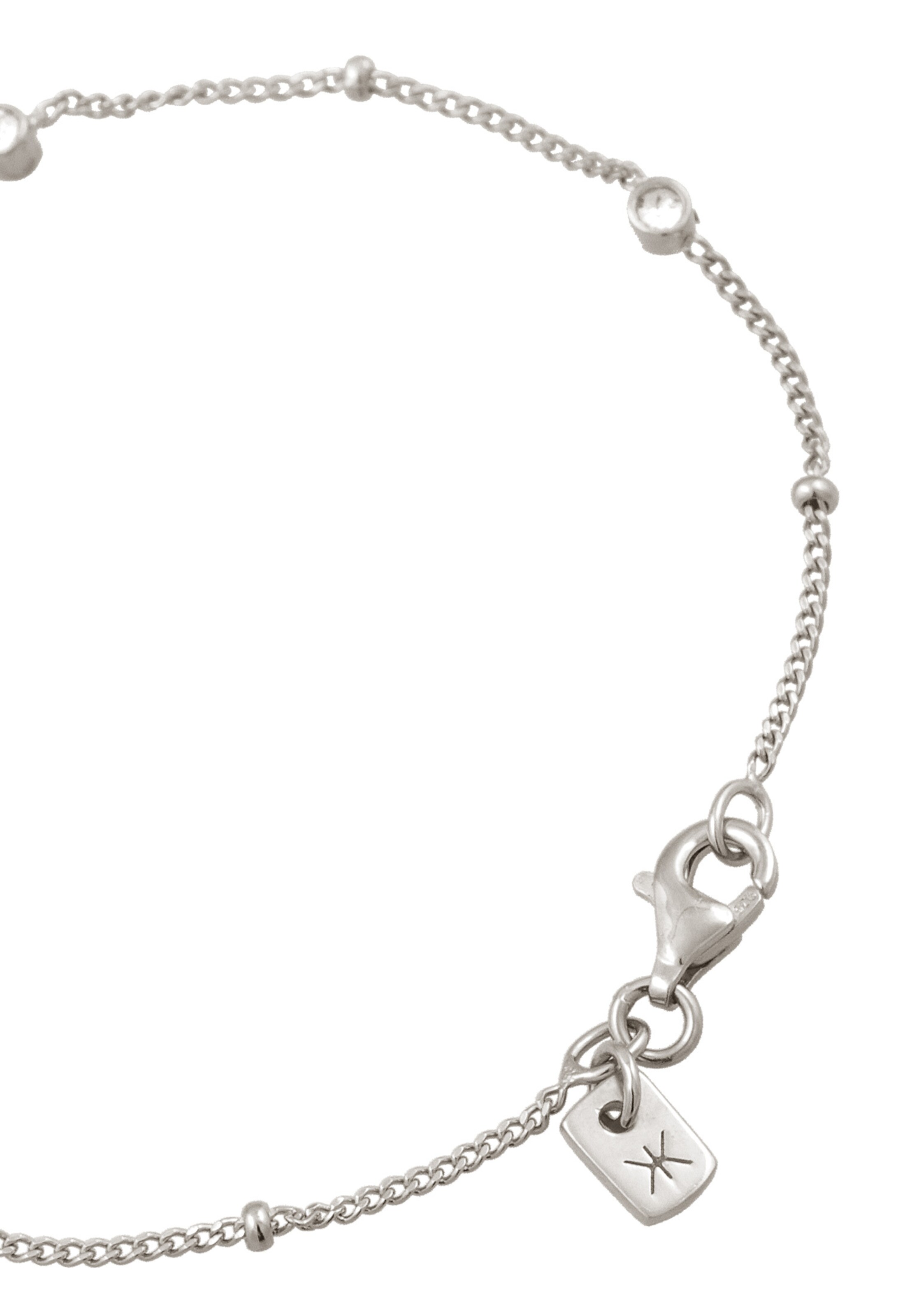 KUZZOI Armband 'Solitär' in Zilver