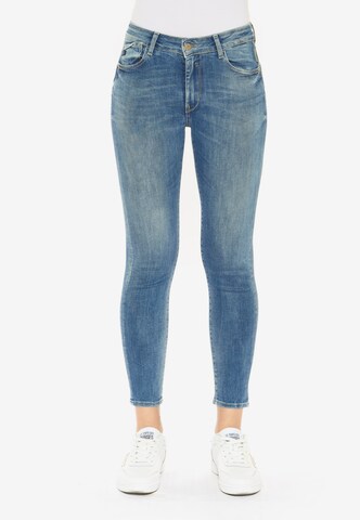 Le Temps Des Cerises Skinny Jeans in Blauw: voorkant