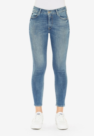 Le Temps Des Cerises Skinny Jeans in Blue: front