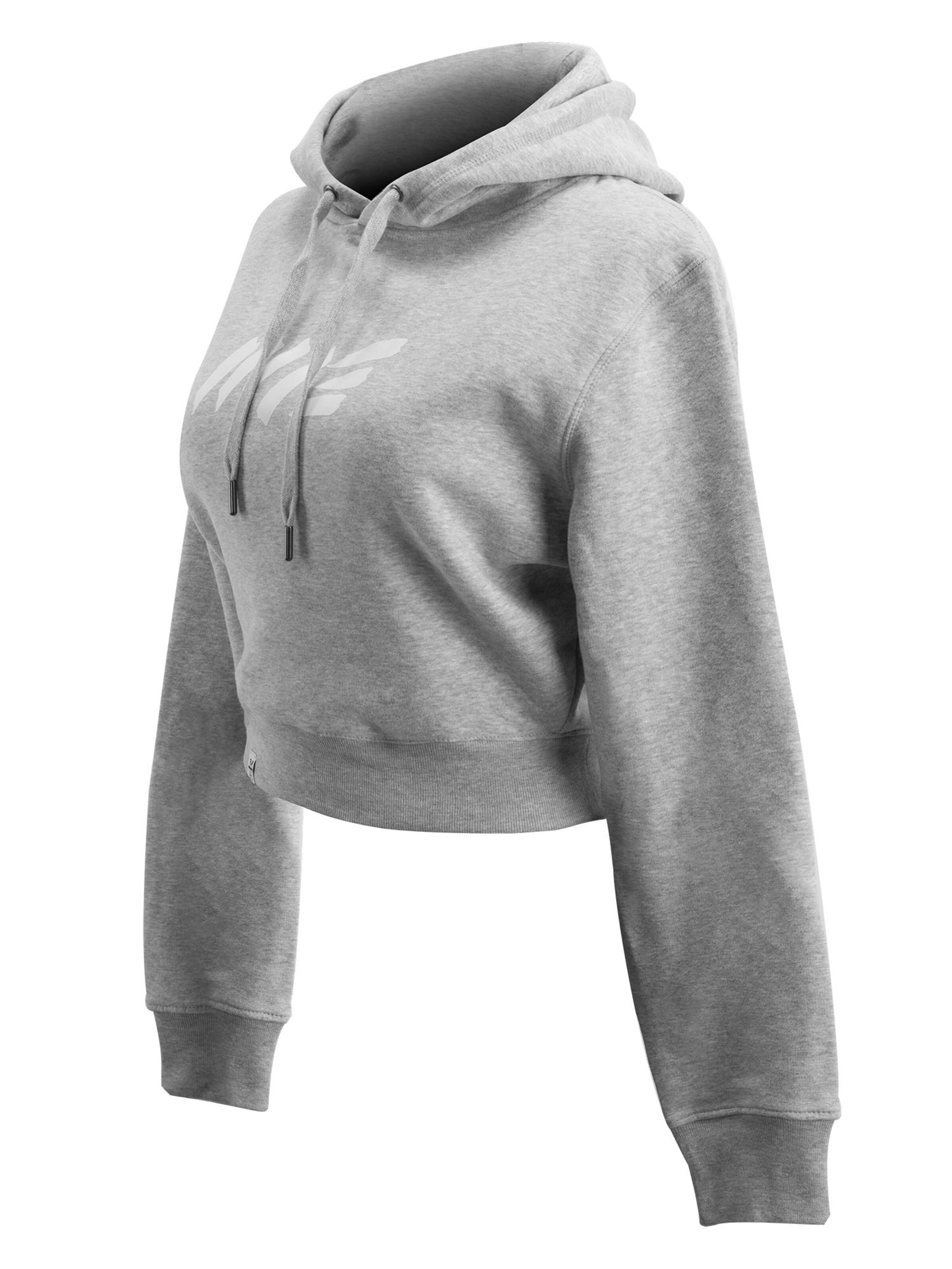 Manufaktur13 Sweatshirt 'Crop Hoodie' in Grey