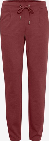Coupe slim Pantalon ' RIZETTA ' b.young en rouge : devant