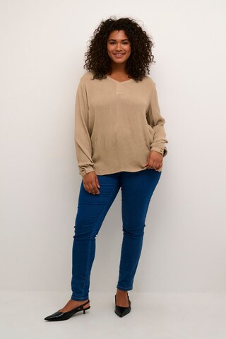 KAFFE CURVE Blouse 'Ami' in Beige