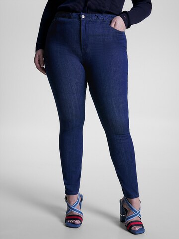 Tommy Hilfiger Curve Skinny Jeans in Blauw: voorkant