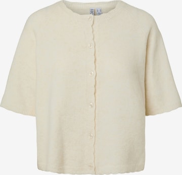Cardigan 'PCRATH' PIECES en beige : devant
