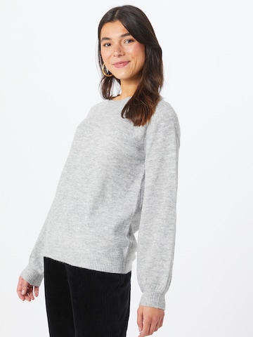 PIECES Sweater 'Perla' in Grey: front