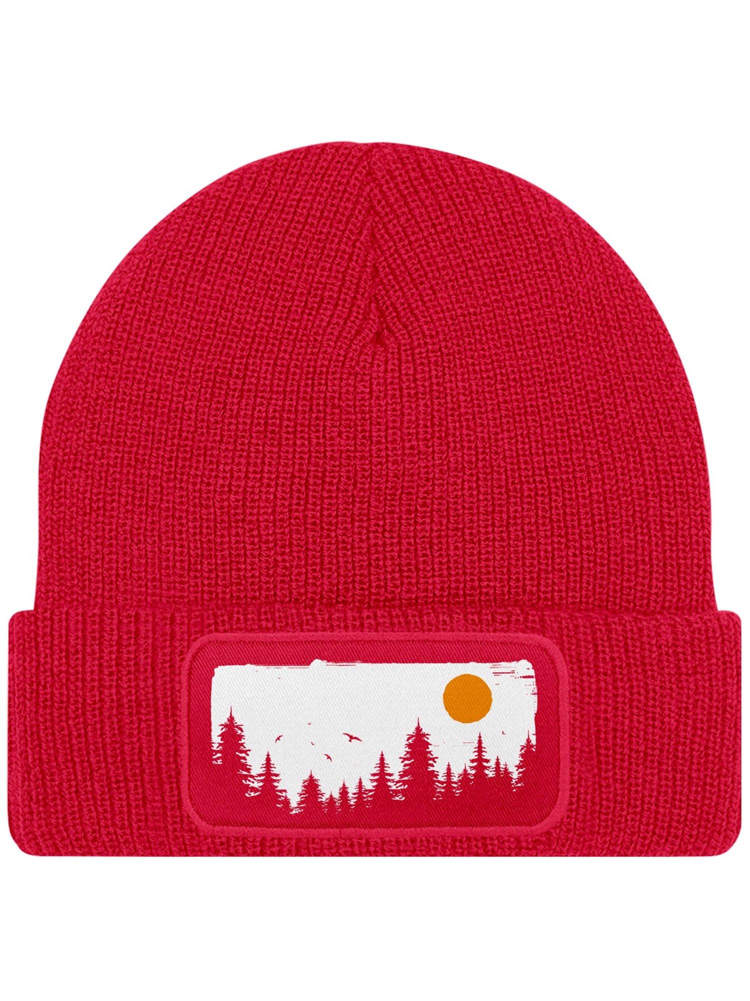 Neverless Beanie 'Braumkette' in Red